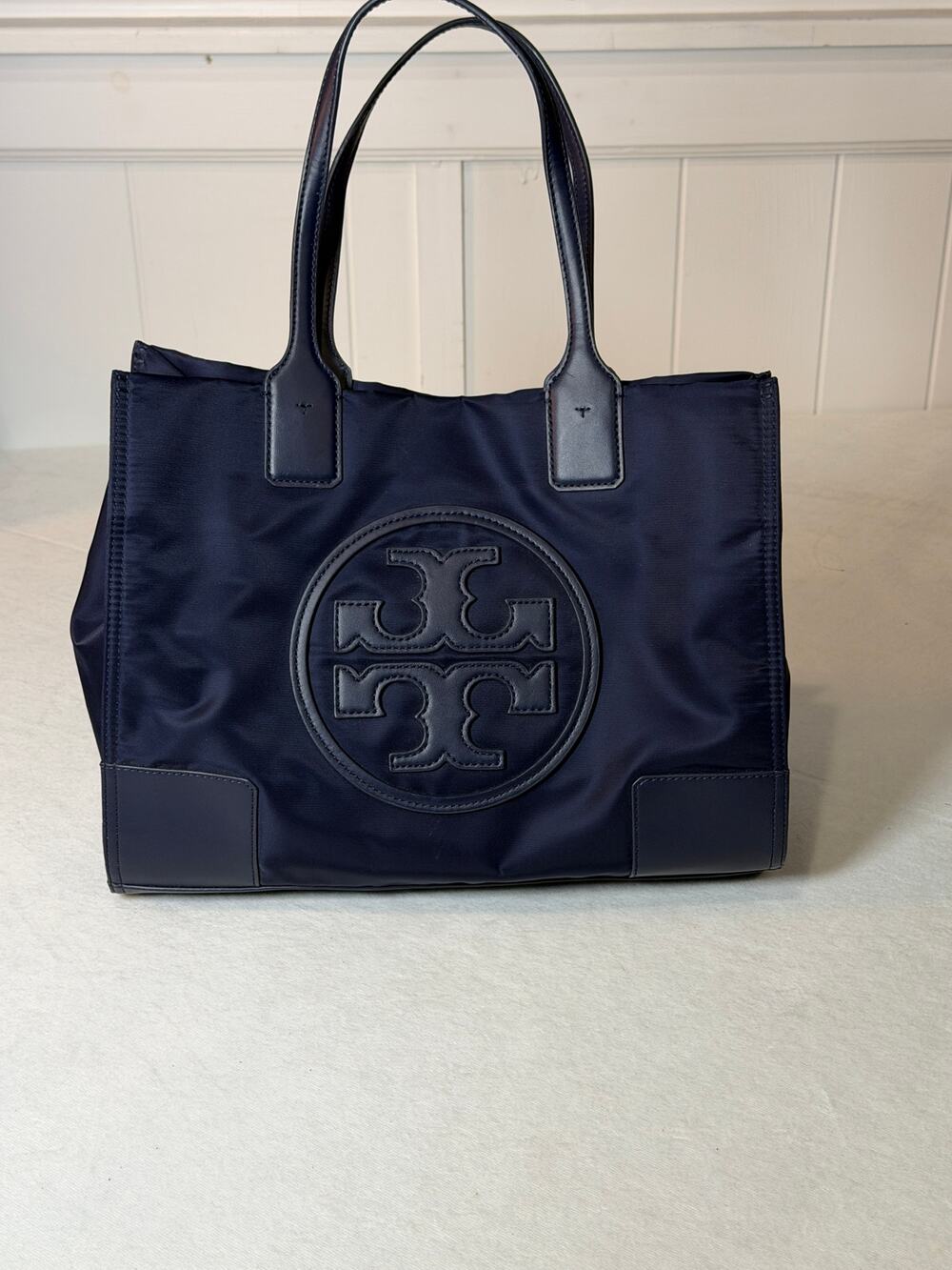 Tory Burch Ella Mini Tote Tory Nylon Navy
